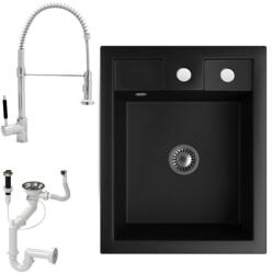 NERO Parma mat black + Loop-Spiral chrome
