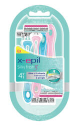 X-Epil Silky Fresh 3 pengés eldobható borotva (4 db) - pelenka