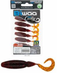 Biwaa TailGunR Curly 2, 5" 6, 3cm Bloodworm Texas Craw 012 gumihal 8 db/csg (B002056)