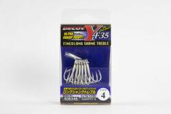 Decoy Y-F35 Long Shank #2 Microbarb hármas horog 4 db/csg (408353)