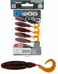 Biwaa TailGunR Curly 3, 5" 9cm Bloodworm Texas Craw 012 gumihal 7 db/csg (B002082)