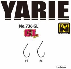 Yarie Jespa 736 GL Nanotef #6 Barbless horog (Y736GL06)