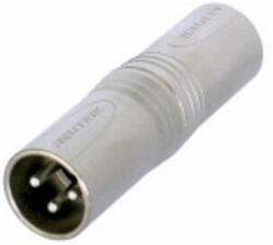 Neutrik XLR-Adapter XLR 3-Pólusú Dugó - XLR 3-Pólusú Dugó Ezüst (NTR-NA3MM)