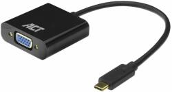 ACT AC7300 video átalakító kábel 0, 15 M USB C-típus VGA (D-Sub) Fekete (AC7300)