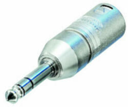 Neutrik XLR-Adapter XLR 3-Pólusú Dugó - 6.35 mm-es Dugó Ezüst (NTR-NA3MP)