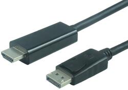 PremiumCord HDMI/DisplayPort 2 M Fekete, Szürke (kportadk01-02)