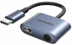 UGREEN Adapter audio UGREEN CM231 USB-C do mini jack 3.5mm (szary)