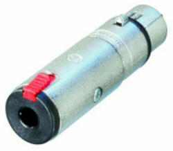 Neutrik XLR-Adapter XLR 3-Pólusú Aljzat - 6.35 mm-es Aljzat Ezüst (NTR-NA3FJ)