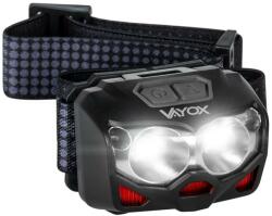 Vayox LED Tölthető fejlámpa érzékelővel 2xLED/5W/5V/3xAAA IP65 500 lm 10, 5 h 1200 mAh BX0007 (BX0007)