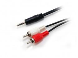 Equip Audio kábel, 3, 5 mm jack-2xRCA, 2, 5 m, EQUIP (EP709207) - becsiirodaker