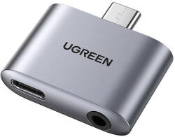 USB-C-USB-C és 3, 5 mm-es jack UGREEN CM231 adapter (szürke)