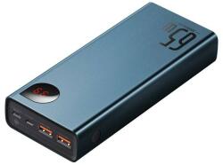 Baseus Adaman Metal Powerbank 20000mAh, PD, QC 3.0, 65W, 2xUSB + USB-C + mikro USB, kék (PPIMDA-D03)