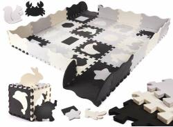 Spumă de puzzle mat / covor de joc pentru copii 36pcs negru-gri-verde-verde-verde (KX6268)