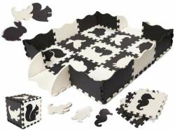  Mat de puzzle din spumă / covor de joacă pentru copii 25 de piese alb-negru și alb (KX6270)