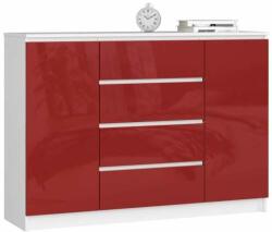  Dresser P99_138 #alb-roșu lucios (OP0LCOMBIACZE007) Comoda