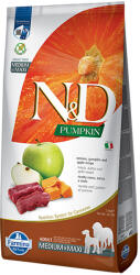 N&D Dog N&D Pumpkin Dog Farmina Adult Medium/Maxi Dovleac, cerb și măr - 2 x 12 kg