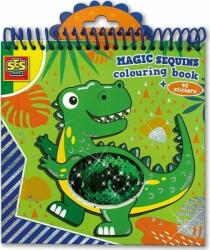 SES Carte de colorat cu paiete magice Dinozaur (447568)