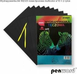 Penword SCRATCH-OUT A4 WZ-03 NEW RAINBOW MULTICOLOR a10 + 2 burini (AI896PSH)