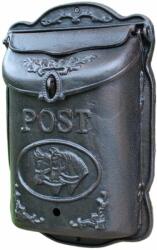 Antikolt Fém Postaláda, "Post" felirat táska alakú, retro hangulat (SP6708)