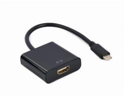 Gembird USB Type-C to HDMI 4K@60Hz 15cm fekete (A-CM-HDMIF-04)
