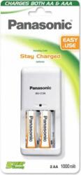 Panasonic BQ-CC06 AA /AAA NiMH Akkumulátor töltő + 2db elem (2x AA - 1100mAh) (5025232577361)
