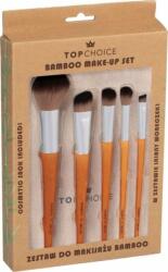 TOP CHOICE Set 5 pensule machiaj cu maner din bambus Top Choice 37474 (6537474)