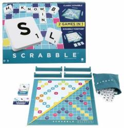 Mattel Scrabble 2 în 1 Original și joc de societate (HXW04)