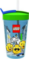 LEGO® Cana LEGO® ICONIC Boy cu paie - albastru/verde (SL40441724)