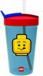 LEGO® Cana LEGO® ICONIC Classic cu paie - roșu / albastru (SL40440001)