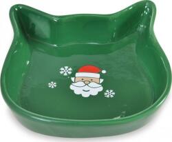 TRIXIE Bol pentru pisici din ceramică Trixie, St. Moș Crăciun, verde, 13, 6x13, 6x3cm (BK-16600)