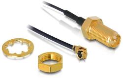 Delock antennakábel RP-SMA bulkhead > MHF® I-dugó 1.13 35cm menethossz 10mm 6GHz (88379) (88379)