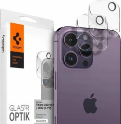 Spigen Sticla securizata Spigen pentru cameră Spigen Optik. tr Protector pentru cameră Apple iPhone 14 Pro/14 Pro Max Crystal Clear [PACHET DE 2] (SPN2536)