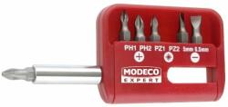 Modeco Expert Set Bit 25mm-PH1 PH2, PZ1 si PZ2 plat 5 -6, 5mm + 7pcs mâner. - MN-15-501 (MN-15-501)