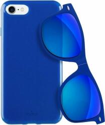 PURO Husa de protectie Puro Sunny Kit pentru iPhone 7 / iPhone 8 + Ochelari de soare, Silicon, Albastru