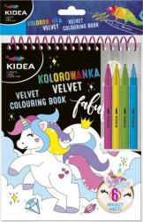 Derform Plansa de colorat Velvet D KIDEA Unicorn (453839)