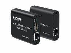 Thunder Germany Thunder HDX-120, HDMI hosszabbító adapter, Ethernet + HDMI kimenet (120m) (255-EX1201S)