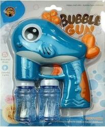 Import leantoys Pistol Malipen de facut baloane de sapun Delfin cu baterii, albastru (492820) Tub balon de sapun
