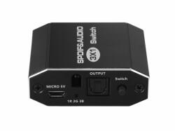 Thunder Germany Thunder SPD-301, Optikai Toslink (SPDIF) 3x1 audio kapcsoló + távirányító (601-SP0301)