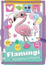 Books And Fun Flamingos. Colorăm și lipim (474935)