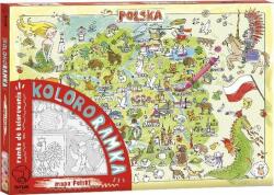Monumi Cadru mare de colorat pentru agățat harta Poloniei (30630816)