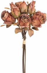  Szárított rózsacsokor réz színű 37 cm