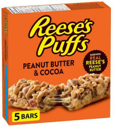 REESE'S Puffs Peanut Butter and Cocoa Cereal Bars müzliszeletek csomagban 120g