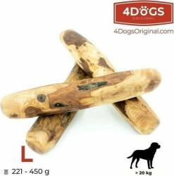 4DOGS Baton din lemn de maslin, pentru ros, L (VAT018658)