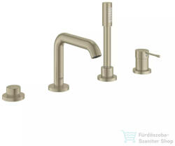 GROHE ESSENCE 4 üléses kádtöltő csaptelep zuhanyszettel, alaptest nélkül, brushed nikkel 25251EN1 (25251EN1)