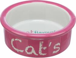 TRIXIE Bol pentru pisici din ceramică Trixie, roz/gri, 0, 3 L / 12 cm, se potrivește TX-24791 (TX-24861)