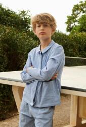 Liewood gyerek ing pamutból Kory Seersucker Check Shirt - kék 86