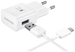 Samsung Töltő EP-TA50EWE 1, 55A fehér gyári hálózati töltőfej + EP-DN930CWE Type-C (USB-C) 3A adatkábel - tokgalaxis