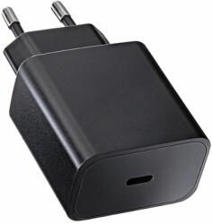  Telefon töltő: BlueStar - Type-C (USB-C) fekete hálózati töltőfej, 20W/3A