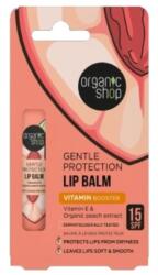 Organic Shop Vitamin Booster ajakbalzsam E-vitaminnal és bio barackkivonattal SPF15, 10 ml