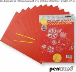 Penword HOLOGRAMĂ SCRATCH-OUT A4 a10 SILVER-RED + 2 styluses SP-07 (AI881PSH)